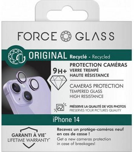 Протектор За Камера Force Glass За iPhone 14/14 Plus Ултра Устойчив Лилав