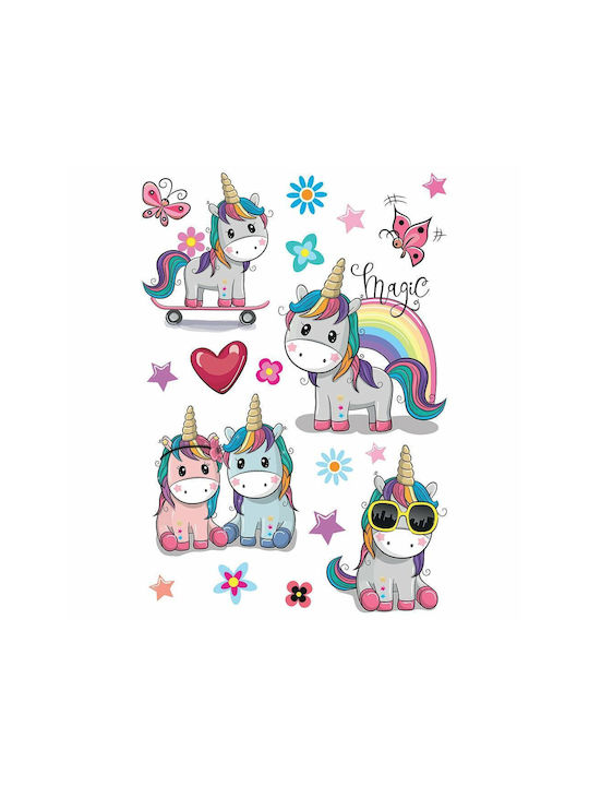 Ango Kids Wall Sticker Colorful Unicorns L 20pcs