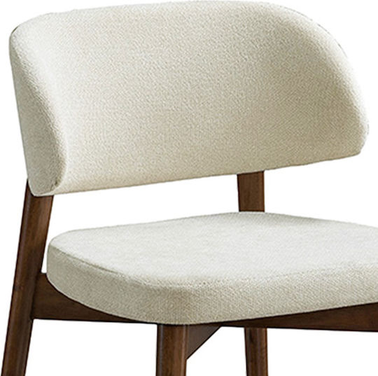 Siena Dining Room Wooden Chair Walnut-ecru 48x50x81cm