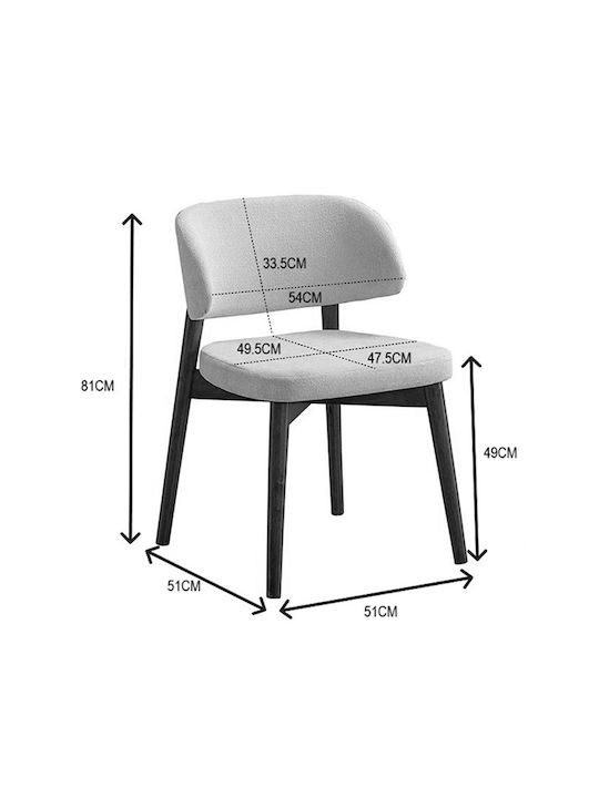 Siena Stühle Speisesaal Walnut-ecru 1Stück 48x50x81cm