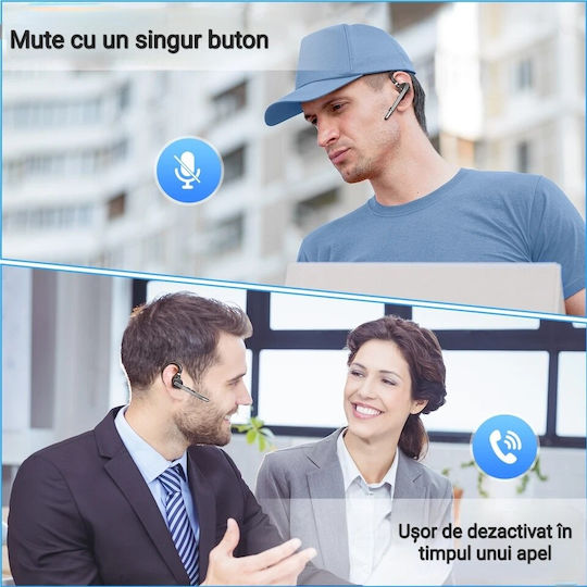 NewBee M53 In-ear Bluetooth Handsfree Cască cu Carcasă de Încărcare Negru