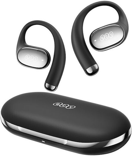QCY Crossky R70 Open Ear Bluetooth Handsfree Earphones with Sweat Resistance and Charging Case Black