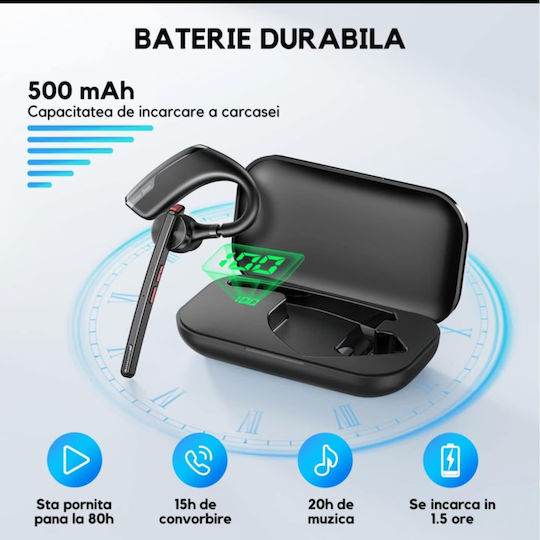 NewBee M51 In-Ear Bluetooth-Freisprecheinrichtung Kopfhörer mit Ladeetui Schwarz