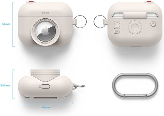 Elago AT Snapshot Silicone Case with Keychain Stone for Apple AirPods Pro