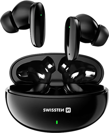 Swissten Sonic In ear Bluetooth хендсфри Слушалки с Кутийка за Зареждане Черен