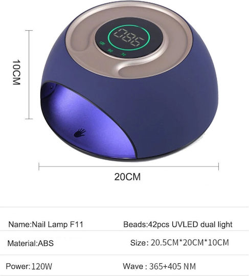 Nail Polish Curing Lamp UV / LED 120W Navy Blue