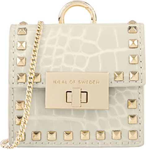 iDeal Of Sweden Zoe Mini Hülle Kunststoff Beatstuds Cream Croco für Apple AirPods