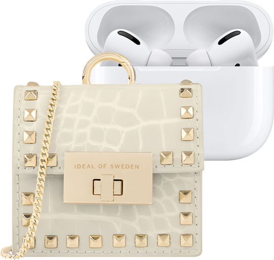 iDeal Of Sweden Zoe Mini Hülle Kunststoff Beatstuds Cream Croco für Apple AirPods