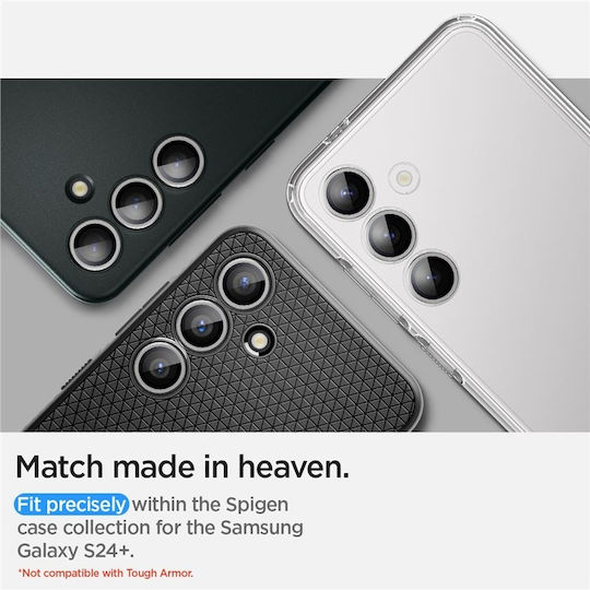 Spigen Optik Pro EZ Fit Προστασία Κάμερας Tempered Glass Γκρι για το Samsung Galaxy S24 Plus