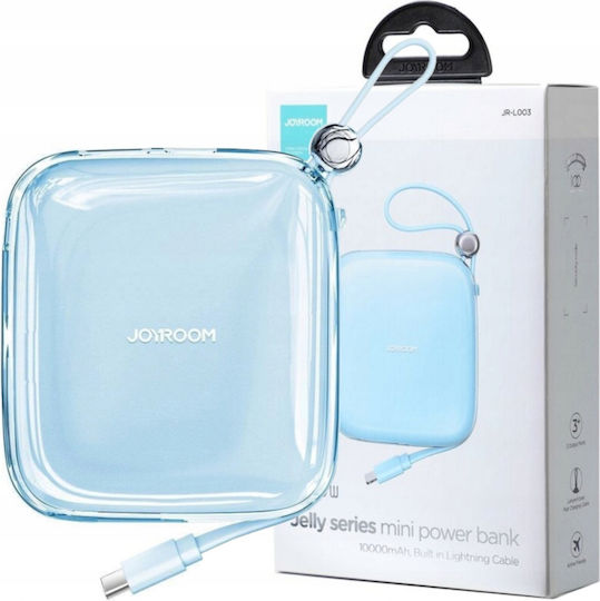 Joyroom JR-L005 Jelly Baterie Externă 10000mAh Cu Port De Ieșire USB-A Și Port De Ieșire USB-C Power Delivery Încărcare Rapidă Albastră