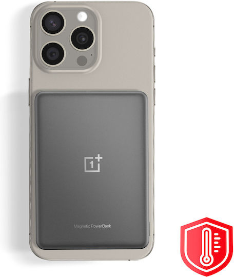 OnePlus Slim Magnetic MagSafe Power Bank 5000mAh 10W with USB-C Port Silver
