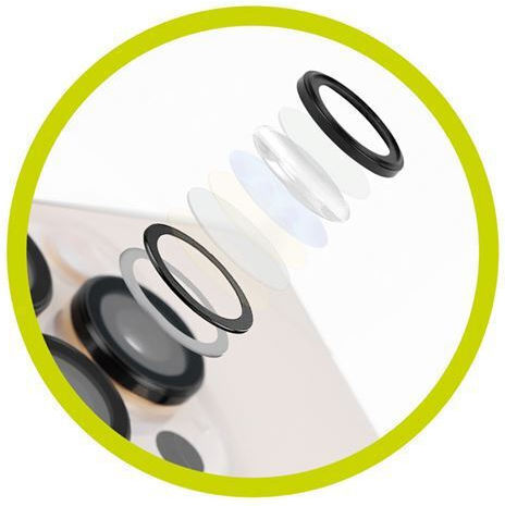 Mobile Origin Προστασία Κάμερας Tempered Glass Μαύρο για το iPhone 16e