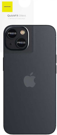 Spacecase Quickfit Προστασία Κάμερας Tempered Glass Μαύρο για το iPhone 13, iPhone 13 mini
