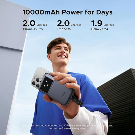 Ugreen PB511 Power Bank 10000mAh 30W με Θύρα USB-A και Θύρα USB-C Power Delivery Γκρι