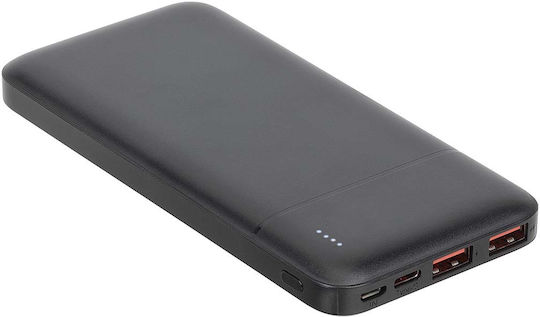 Rivacase VA2101 Baterie Externă 10000mAh 22.5W Cu 2 Porturi De Ieșire USB-A Și Port De Ieșire USB-C Negru