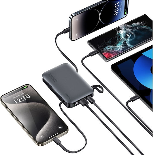 Usams XR Series CD228 Power Bank 10000mAh 20W mit USB-A Ausgangsanschlüsse und USB-C Ausgangsanschlüsse Quick Charge Weiß