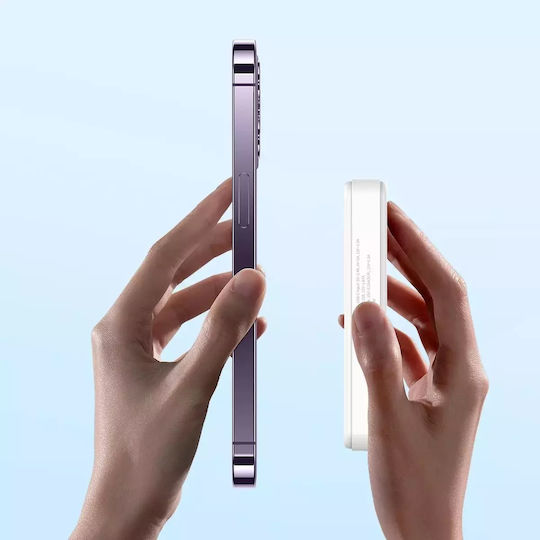Wozinsky WLWP-10KA0Y3WS Power Bank 10000mAh 22.5W με Θύρα USB-A και Θύρα USB-C Power Delivery Λευκό