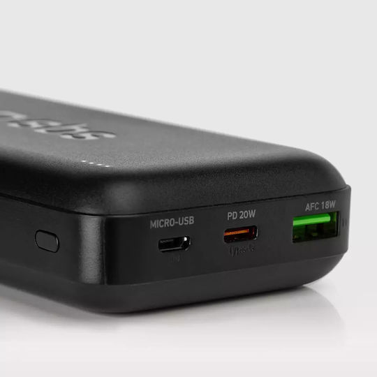 SBS Power Bank 20000mAh 20W with USB-A Port and USB-C Port Power Delivery Black