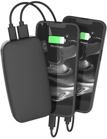 Fresh 'n Rebel Power Bank 12000mAh 10W με Θύρα USB-A και Θύρα USB-C Storm Grey