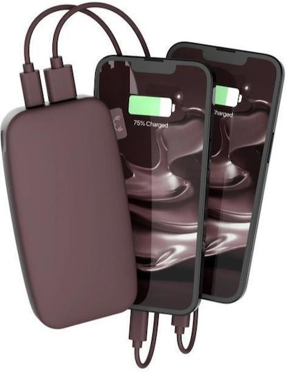 Fresh 'n Rebel Power Bank 12000mAh 20W με Θύρα USB-A και Θύρα USB-C Deep Mauve