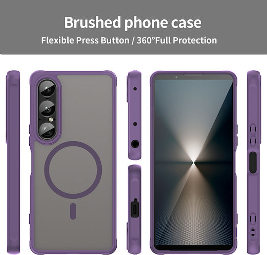 Techsuit Halofrost Ii Magsafe Задна корица Силикон Лилав (Xperia 1 VII)