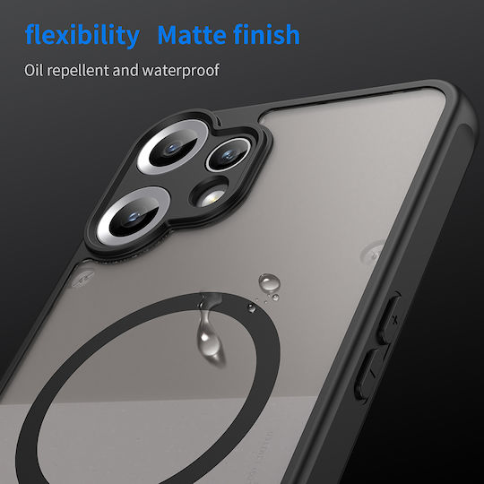 Techsuit Halofrost Ii Magsafe Umschlag Rückseite Silikon Schwarz (Nichts CMF Phone 2 Pro)