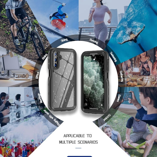 Redpepper Ip68 360 Full Cover Silicone / Plastic Waterproof Black (Galaxy A15)