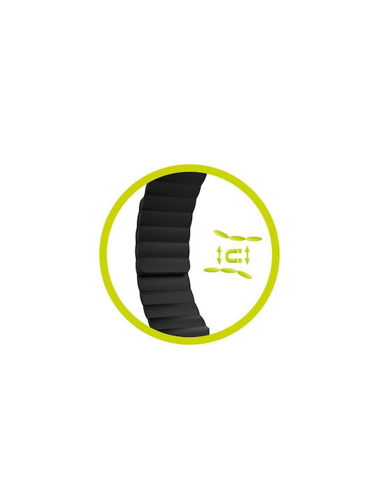 Mobile Origin Λουράκι Σιλικόνης Μαύρο (Apple Watch 49mm, 46mm, 45mm, 44mm)