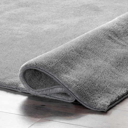 Saray Home Deluxe Αντιολισθητικό Χαλί Ορθογώνιο Γούνινο Γκρι 200x290cm