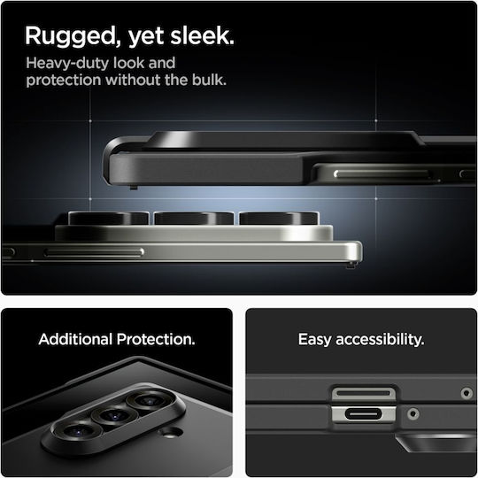 Spigen Tough Back Cover Silicon / Plastic 1.2mm Negru (Galaxy Z Fold7)