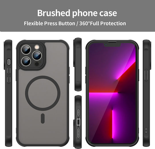 Techsuit Halofrost Ii Magsafe Umschlag Rückseite Kunststoff / Silikon Schwarz (iPhone 13 Pro)