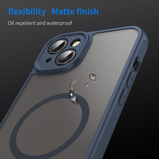 Techsuit Halofrost Ii Magsafe Umschlag Rückseite Kunststoff / Silikon Marineblau (iPhone 14)