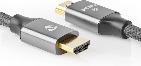 Nedis Profigold Ultra High Speed HDMI Cable HDMI 2.1 8K@60Hz Gold-Plated HDMI Connectors Cotton Anthracite Box 5m