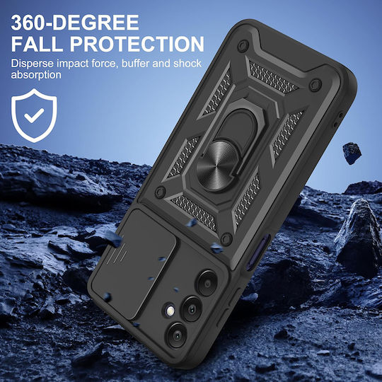 Techsuit Camshield Series Umschlag Rückseite Silikon Schwarz (Samsung Galaxy A17)