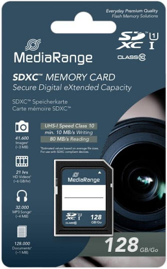 MediaRange SDXC 128GB U1 UHS-I