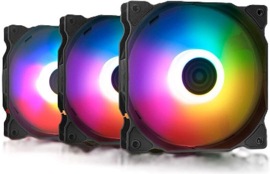Adata XPG Vento 120 Case Fan (1200rpm / 45.3cfm) με ARGB Φωτισμό και Σύνδεση 3-Pin 3τμχ
