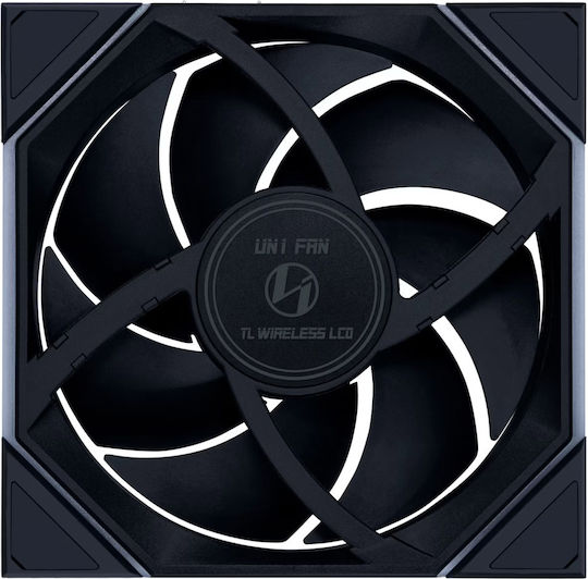 Lian Li UNI FAN TL Wireless LCD 140 Reverse Blade Case Fan (54.3cfm) with ARGB Lighting and 4-Pin PWM Connection