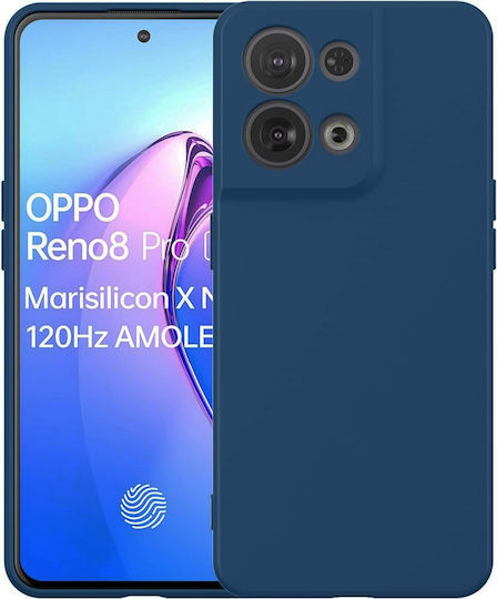 Weiche Silikon-Rückhülle Oppo Reno 8 Pro 5G Farbe Blau
