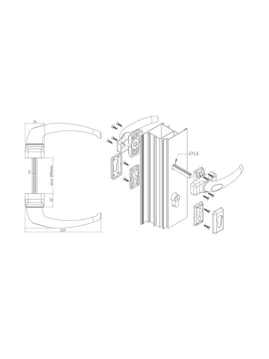 'Ifaistos Lever WC with Plate Right (Center Distance 31mm) White