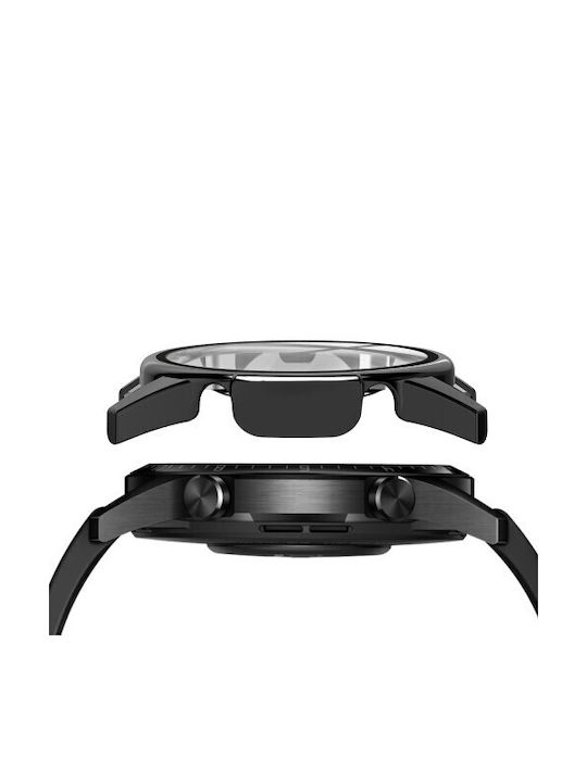 Пластмасов Калъф със Стъкло в Черен цвят за Huawei Watch GT / GT2 / GT2 Pro / GT3 Pro / Ultimate (46mm)