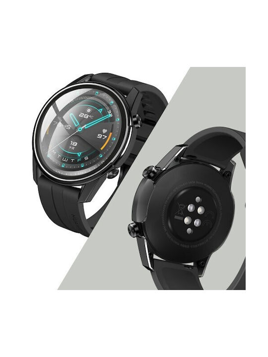 Пластмасов Калъф със Стъкло в Черен цвят за Huawei Watch GT / GT2 / GT2 Pro / GT3 Pro / Ultimate (46mm)