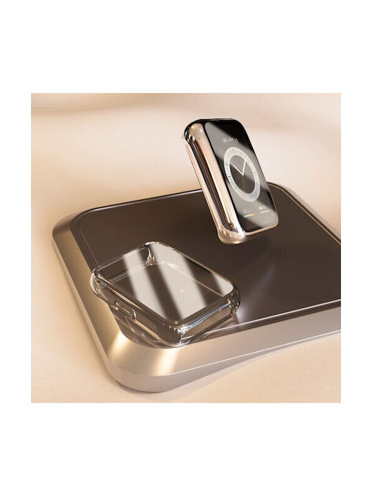 Silicone Case with Glass in Silver color for Huawei Watch Fit 2
