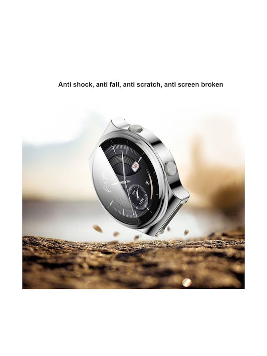 Electroplated Silicone Case with Glass in Silver color for Huawei Watch GT 2 Pro