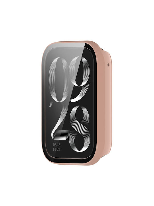 Carcasă de Plastic cu Sticlă în culoarea Roz pentru Xiaomi Smart Band 9 Pro