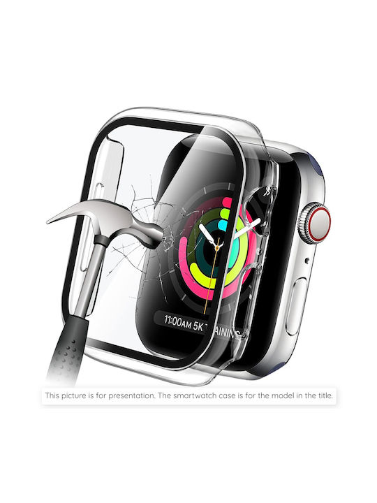 Techsuit Defense360 Pro Plastic Case with Glass in Transparent color for Samsung Galaxy Watch 4 / 5 (40mm)