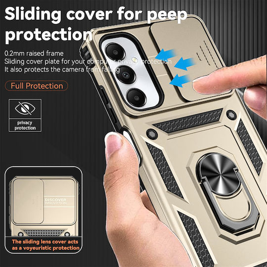 Techsuit Camshield Series Back Cover Silicone Gold (Oppo A5 Pro)