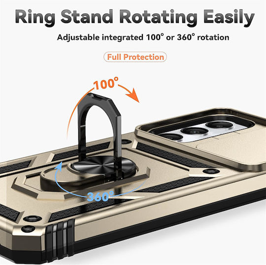 Techsuit Camshield Series Back Cover Silicone Gold (Oppo A5 Pro)