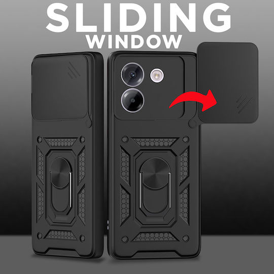 Techsuit Camshield Series Back Cover Silicone Black (Honor X6c)