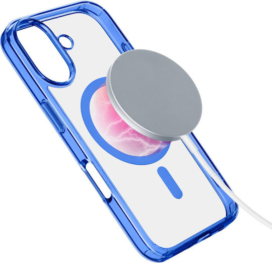 Cellular Line Back Cover Plastic / Silicone Blue (iPhone 16)