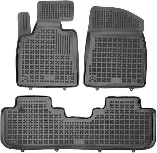 Rezaw Plast Set of Front and Rear Mats 3pcs Tray Type for Toyota Lexus 2015-2022 Black